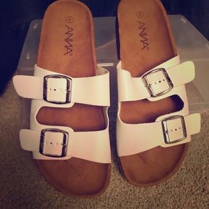 White slip in sandals-new